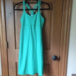 Marmot Green Ruched Halter Sundress